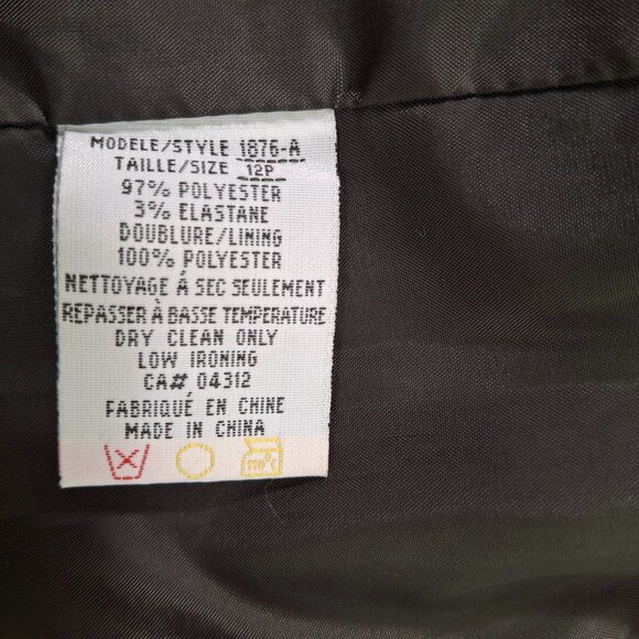 Jessica Petites Long Suede-Like 4 Button Olive Green Jacket Blazer Sz 12P Lined - Picture 12 of 13